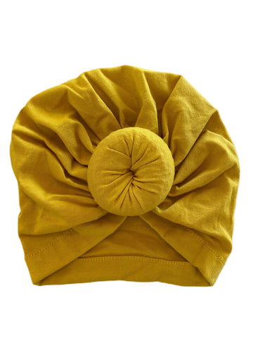 Top knot turban, Mustard