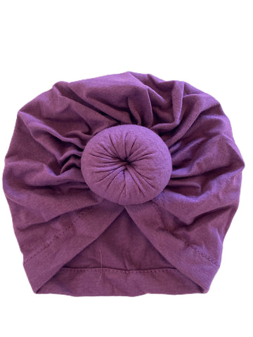 Top knot turban, Purple