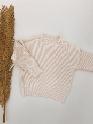 Cozy Knit Sweater, Beige